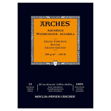 Arches Watercolour Pad - 140 lb. Rough - 11.69" X 16.53"