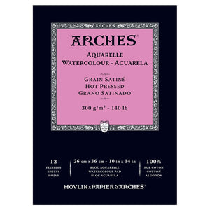 Arches Watercolour Pad - 140 lb. Hot Press - 10" X 14"