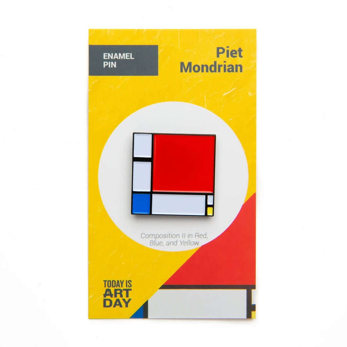 Art Pin - Composition II in Red, Blue, and Yellow