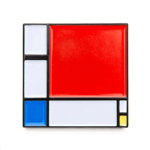 Art Pin - Composition II in Red, Blue, and Yellow