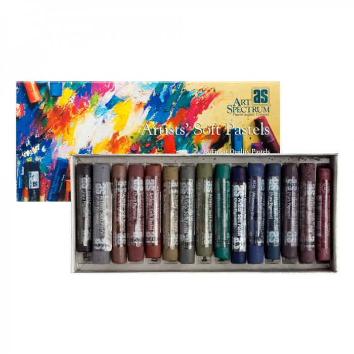 Art Spectrum Artists' Soft Pastels 15 Full Stick Darks Set