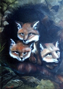 Bob Ross Wildlife Painting Packet - Baby Foxes
