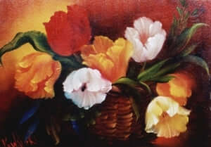 Bob Ross Floral Painting Packet - Basket of Tulips