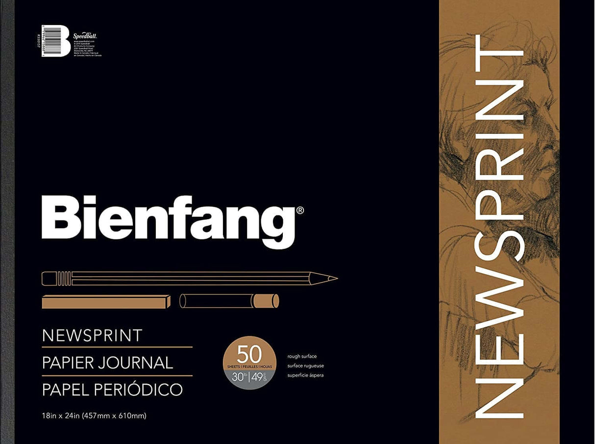 Bienfang Newsprint Paper Pad 18" x 24" | 100 sheets