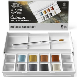 Cotman Watercolour 8 Half Pan Metallic Pocket Set