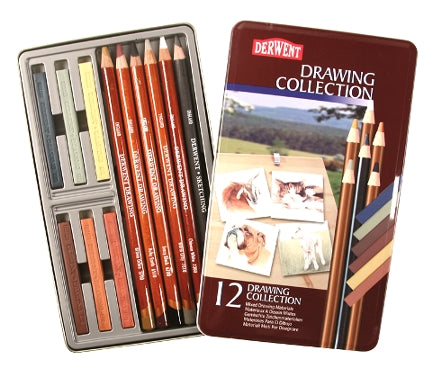 Amazon.com : Derwent Sketching Collection, Metal Tin, 24 Count (34306) :  Wood Colored Pencils : Arts, Crafts & Sewing