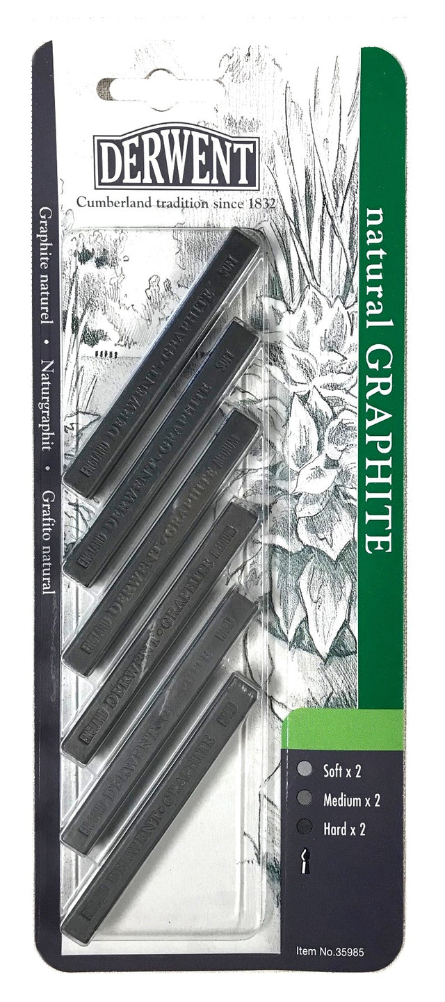 Derwent Natural Graphite - 6 pk