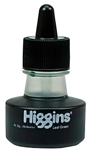 Design Higgins Waterproof Drawing Ink 1 oz. bottle - Leaf Green