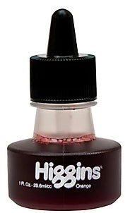 Design Higgins Waterproof Drawing Ink 1 oz. bottle - Orange