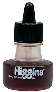 Design Higgins Waterproof Drawing Ink 1 oz. bottle - Red