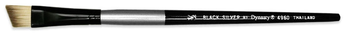 Dynasty Black Silver Angle Brush Short Handle 3/8"