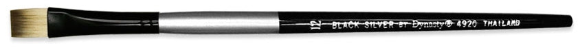 Dynasty Black Silver Bright Brush Short Handle #8