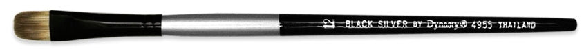 Dynasty Black Silver Filbert Brush Short Handle - #2