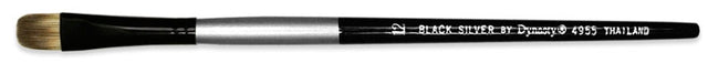Dynasty Black Silver Filbert Brush Short Handle - #2