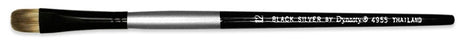 Dynasty Black Silver Filbert Brush Short Handle #4