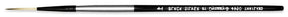 Dynasty Black Silver Long Liner Brush Short Handle #2
