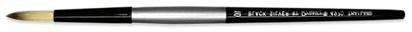Dynasty Black Silver Round Brush Short Handle #4