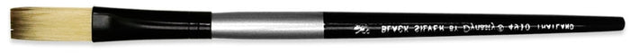 Dynasty Black Silver Stroke Brush Short Handle 3/4"
