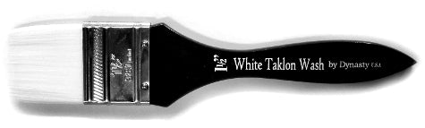 Dynasty White Taklon Wash Brush - 2"