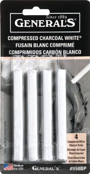 General's® Compressed Charcoal White® - 4 pack