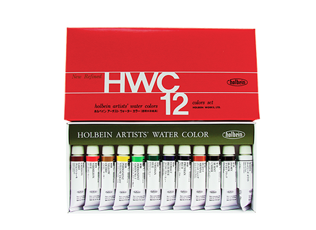 Holbein Watercolour Set of 12 - 5ml tubes