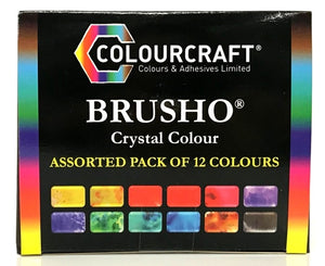 Brusho Crystal Colour Assorted Pack of 12 Colours