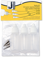 Set of 3 - 1/2 fl oz/14.79 ml bottles with 0.5, 0.7, & 0.9 mm metal tips