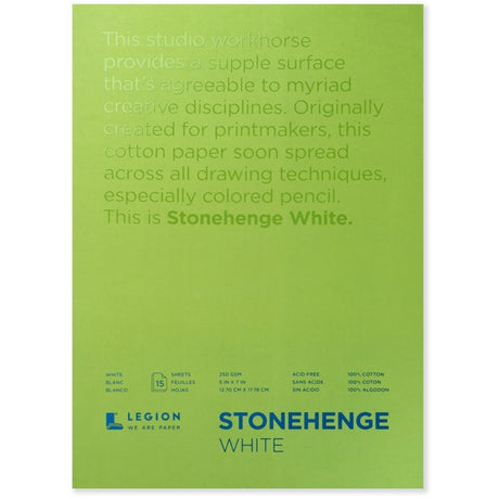 Stonehenge White Paper Pad - 5" x 7"