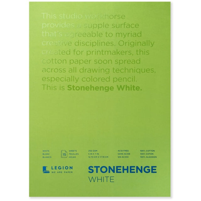 Stonehenge White Paper Pad - 5" x 7"