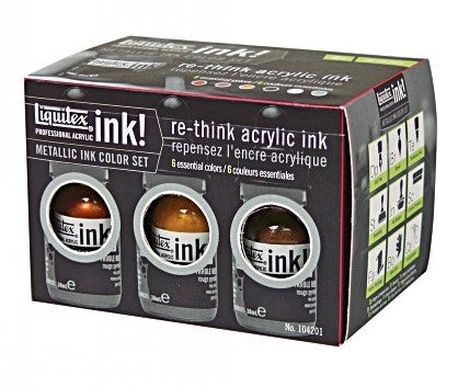 Liquitex Professional Acrylic INK! Metallic 6 colour set