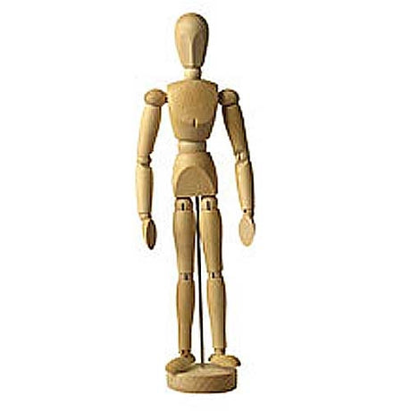 Wooden Mannequin Male - 12" 