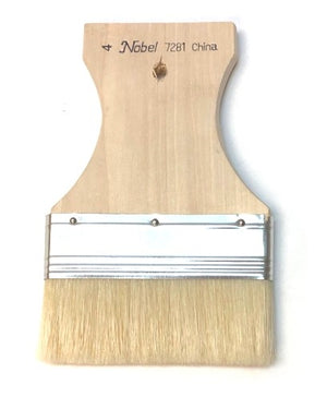 Nobel Series 7281 Flat White Hog Bristle Brush - 4"