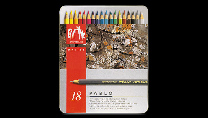 Caran D'Ache Pablo Coloured Pencil - 18 Colour Set