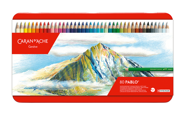 Caran D'Ache Pablo Coloured Pencil - 80 Colour Set