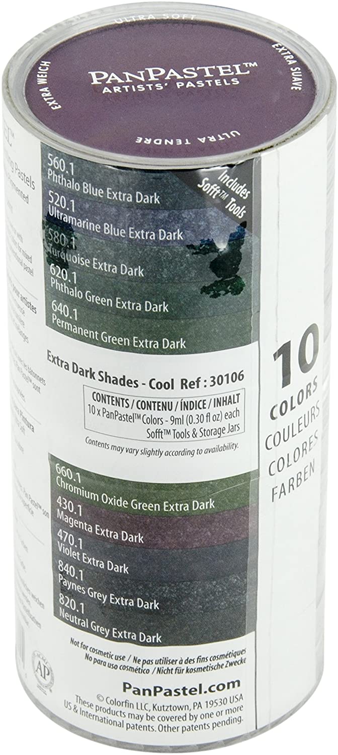 PanPastel - 10 Colour Extra Dark Shades Cool Set