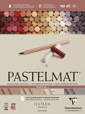 Clairefontaine Pastelmat Pastel Pad - 12" x 15.5" - Palette No. 7