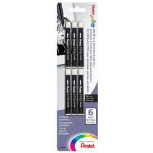 Pentel Refill for Pocket Brush Pen - Pack of 6