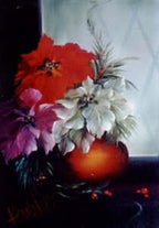 Bob Ross Floral Painting Packet - Poinsettias in a window