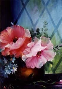 Bob Ross Floral Painting Packet - Poppies in a Window