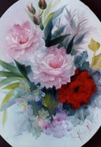 Bob Ross Floral Painting Packet - Red & Pink Roses in an Oval