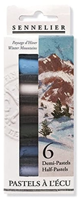 Sennelier Extra Soft Half-Pastel 6-Stick Set - Winter Mountain