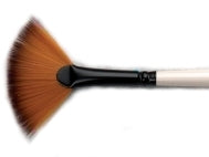 Simply Simmons Synthetic Short Handle Brush - Fan #4