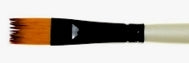 Simply Simmons Synthetic Short Handle Brush - Ridge 1/4"