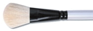 Simply Simmons White Goat Short Handle Brush - Oval Mop 3/4"