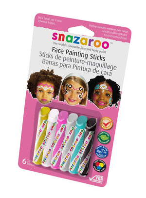 Snazaroo Face Painting Sticks Set of 6 Girls