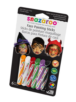 Snazaroo Face Painting Sticks Set of 6 Halloween