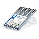STAEDTLER® Pigment Liner Pen Set - 8 Pen Black Set