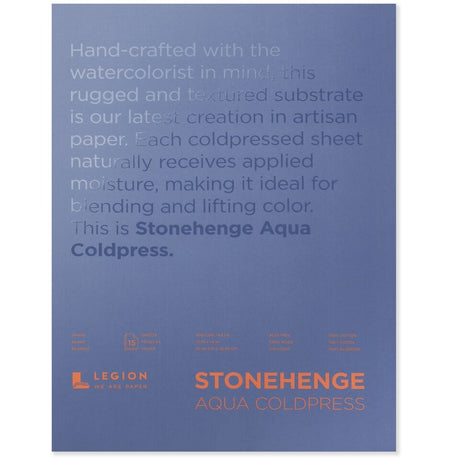 Stonehenge Aqua Watercolour Block - Cold Press 140lb. -  10" x 14"