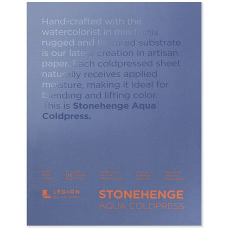 Stonehenge Aqua Watercolour Block - Cold Press 140lb. -  9" x 12"