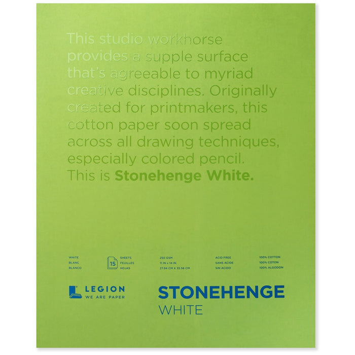 Stonehenge White Paper Pad - 11" x 14"